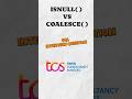 ISNULL() VS COALESCE() | SQL interview question | #shorts #day4