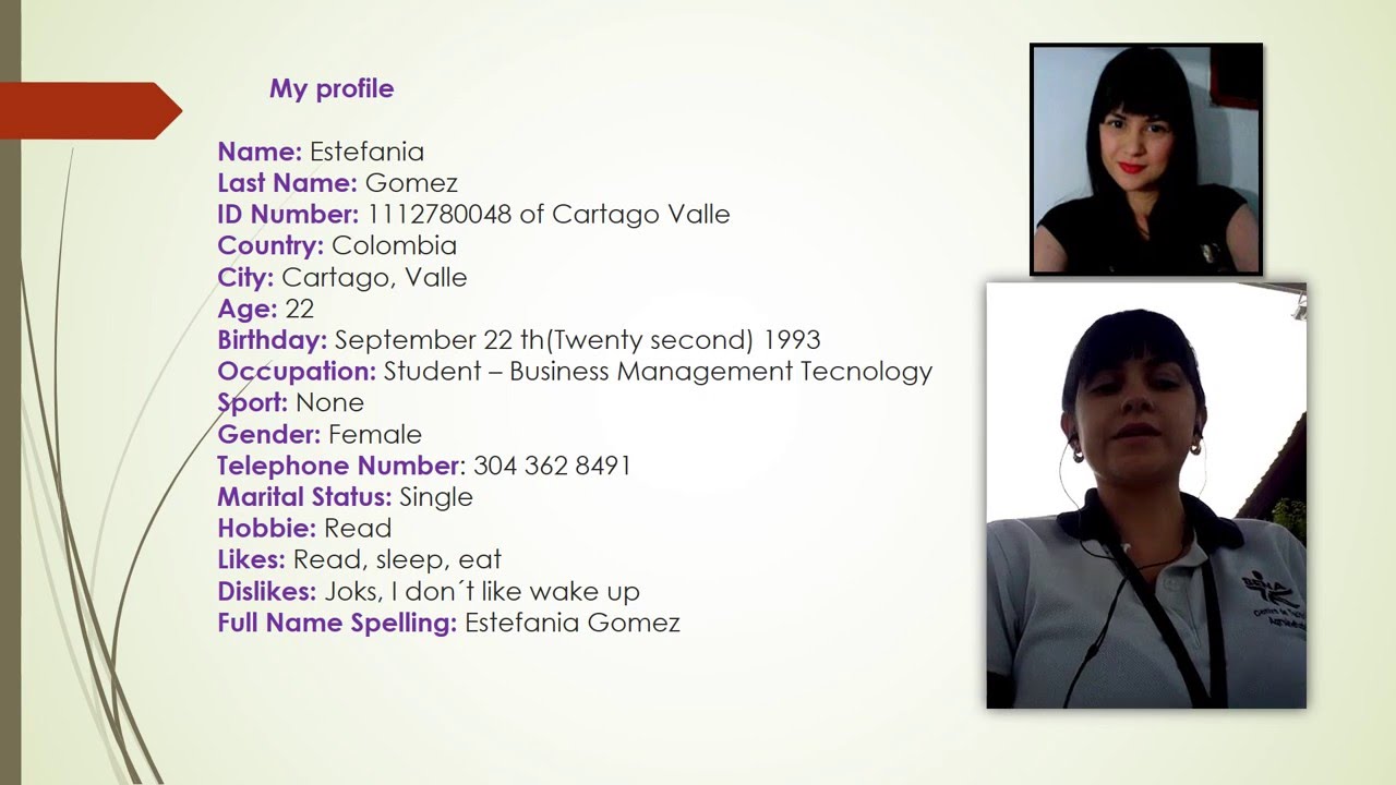 Perfil de ingles Estefania Gomez - YouTube