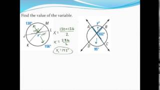 Using interior angles in a circle