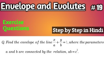 #envelope #evolutes #calculas #bsc Envelope and Evolutes in Hindi  Part #19 B.Sc. Mathematics