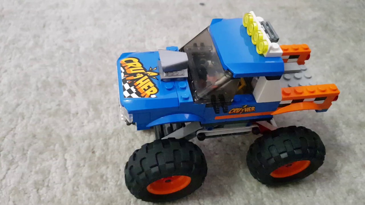 Lego monster truck 60180 in the Crishtmas arena - YouTube