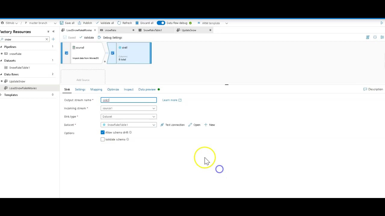 ADF Data Flows with Snowflake DB - YouTube