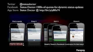 1000s of Quotes for Facebook and Twitter Updates with Status Doctor iPhone App screenshot 4