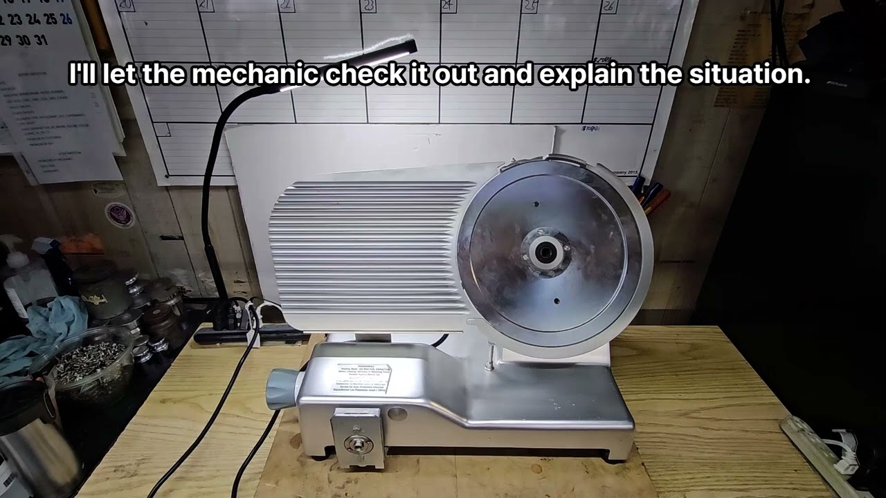 Repairing Belt Issue on SIRMAN PALLADIO 300 Meat Slicer - Blade cover is not installed for viewing
