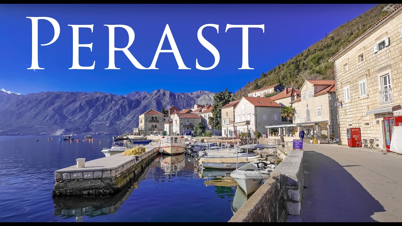 Пераст, Черногория в пешеходной экскурсии в формате 4K Январь 2025 г.