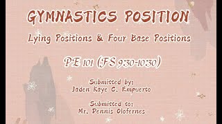 PE 101 Semi Final Examination|GYMNASTICS POSITION Net Worth