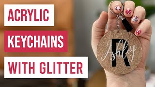 Acrylic Keychains With Glitter