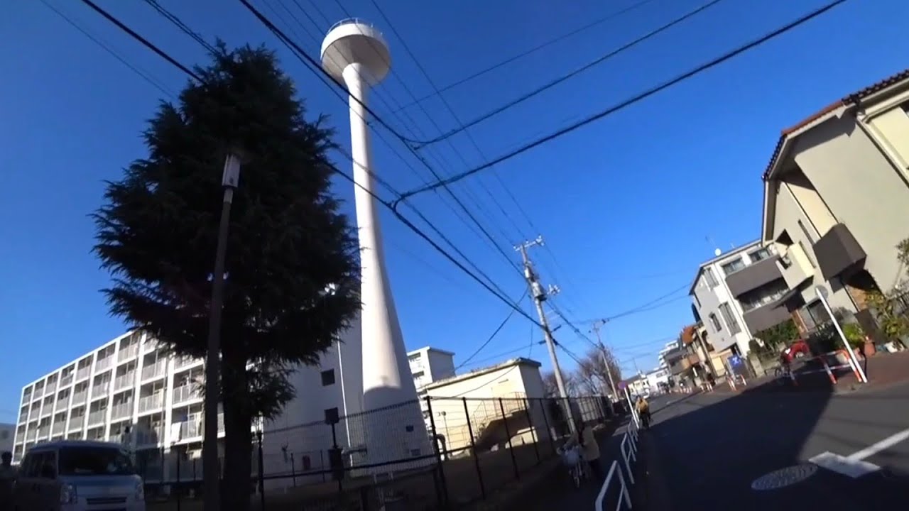 【足立区マニアック】鹿浜六丁目にある足立区鹿浜区民事務所前にある都営北鹿浜第二アパート給水塔🚰付近から鹿浜八丁目交差点(ビッグ・エー足立鹿浜店)までサイクリング🚴‍♀️