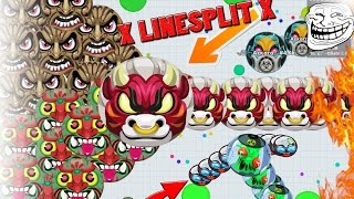 AGAR.IO X Linesplit X Linesplit XX TRICK! AGARIO 8X POPSPLIT DESTRUCTION!