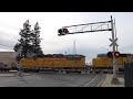 UP 9904 Stockton Turn With GP22T4 North | Fruitridge Rd. Railroad Crossing, Sacramento CA