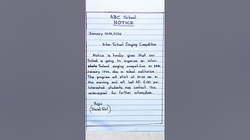 Notice | Notice writing | Notice writing in English class 10| Class 12 |