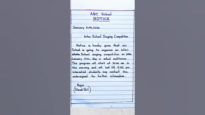 Notice | Notice writing | Notice writing in English class 10| Class 12 |