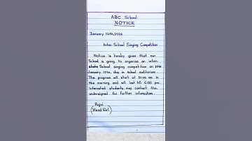 Notice | Notice writing | Notice writing in English class 10| Class 12 |