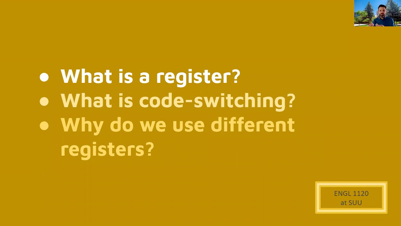 ENGL 1120 - Language Register