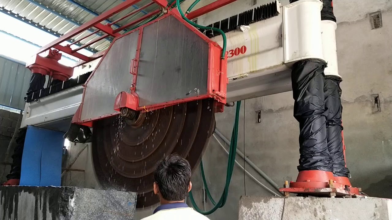 Granite cutter machine how to cutting granites block YouTube