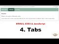 4. Horizontal Tabs | Menu | HowToCreate Series | HTML5, CSS3 & JavaScript