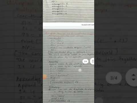 String concatenation,appending and multiplication