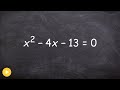 Solving an quadratic by completing the square