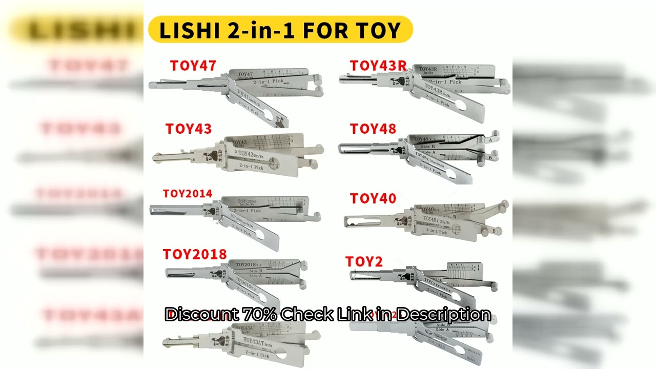 Lishi 2in1 TOY43AT TOY48 TOY2 TOY2014 TOY2048 TOY43 TOY43R  Open Car Door Lishi pick tool   Locksmit