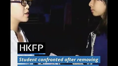 Student confronted after removing pro-independence banners at CUHK campus - DayDayNews