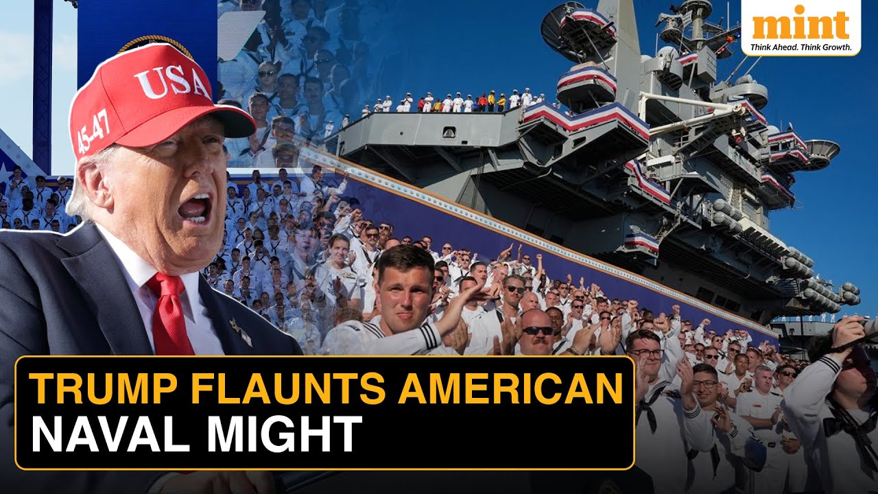 Trump, With First Lady Melania, Witnesses U.S. Navy Sea Power From USS George H.W. Bush