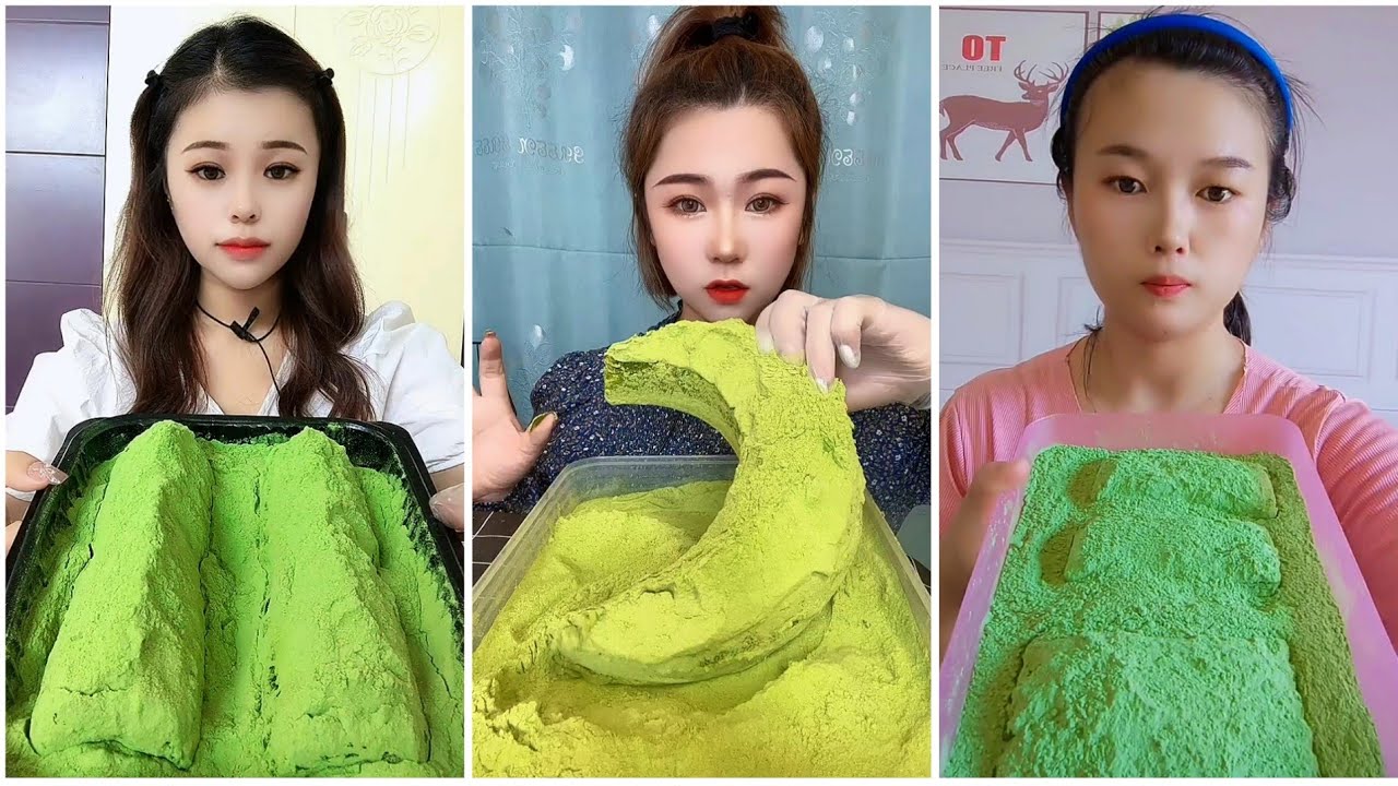 ASMR FOAM ICE EATING | MATCHA ICE EATING | RELAX VIDEO