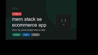 MERN Stack se Ecommerce Website Banate Hain LIVE 🔴 | Full Project Step by Step (Urdu/Hindi)