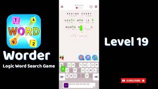 Worder Logic Word Search Level 19 Walkthrough 🧩 | Go Answer 🎮