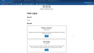 SP21 Web Apps: 32 - Quiz Listing Page - Using a Custom Hook to Display a Firestore Collection Content