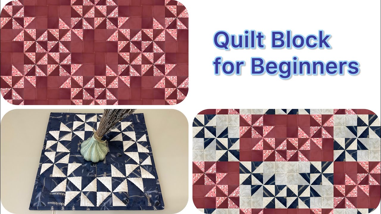 Easy Quilt Blocks of Squares For Beginners Quilted Table Topper Tutorial