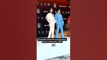 Zendaya and bestie Timothée Chalamet rule press tour for Dune 2 #shorts #zendaya #timotheechalamet