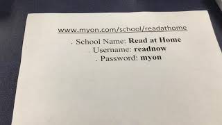 How to Log-In To MyOn