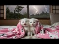 Brave Kittens and Mama Cat Fishing in the Storm🌧️😢 But What They Found Was More Precious🐟❤️