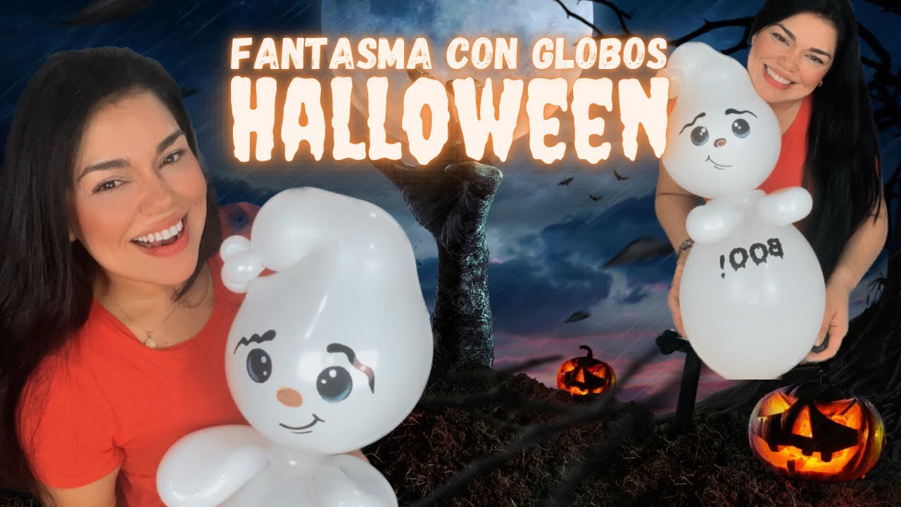 Cómo hacer un fantasma con globos 
