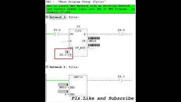 How to Insert New Network and Converting Ladder Logic into STL or FBD Program in Simatic Step 7-300