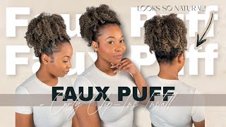 This Faux Curly Puff Looks SO Natural 😍…Clip-Ins Only! | Full Clip-In Tutorial Ft. CurlsQueen