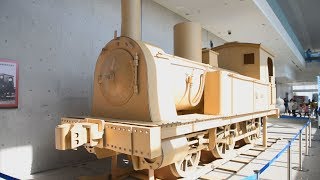 段ボールで1号機関車再現 原寸大模型を披露、長崎