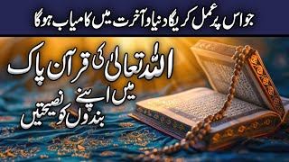 Quran e Pak mein Allah ki apnay bando ko naseehatein | Dunya o Akhirat mein kamyabi ka raaz