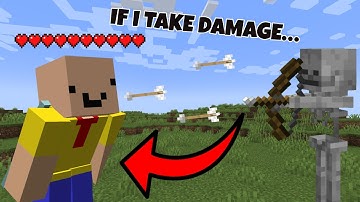 Minecraft, but If I take DAMAGE the video ends...