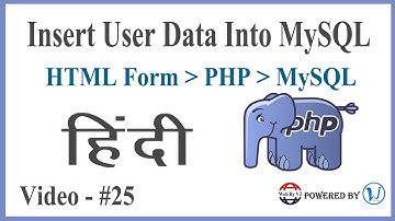 Insert User Database Into MySQL Database Using PHP (Hindi) - Logical Vaibhav