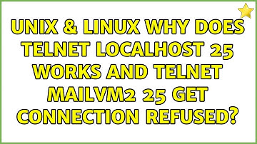Unix & Linux: Why does telnet localhost 25 works and telnet mailvm2 25 get Connection refused?