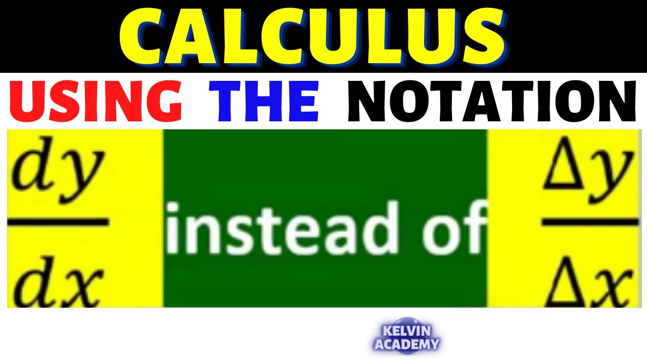 What is (dy/dx) Notation Used in Calculus ? | EXPLAINED - YouTube