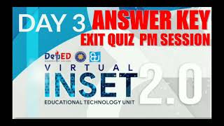 VIRTUAL INSET 2.0 DAY 3 | ANSWER KEY MOBILE APPS DEVELOPMENT ANSWER  FOR TEACHERS EXIT QUIZ