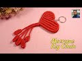 Macrame Keychain Tutorial for BEGINNERS! | DIY Macrame keychain Handmade #7