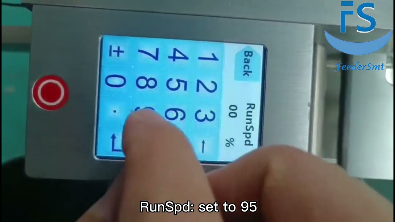 ASM label feeder speed adjustment