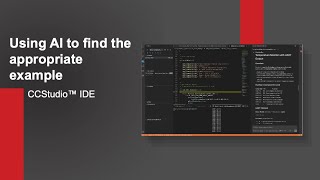 Using AI in CCStudio™ IDE to find the appropriate example