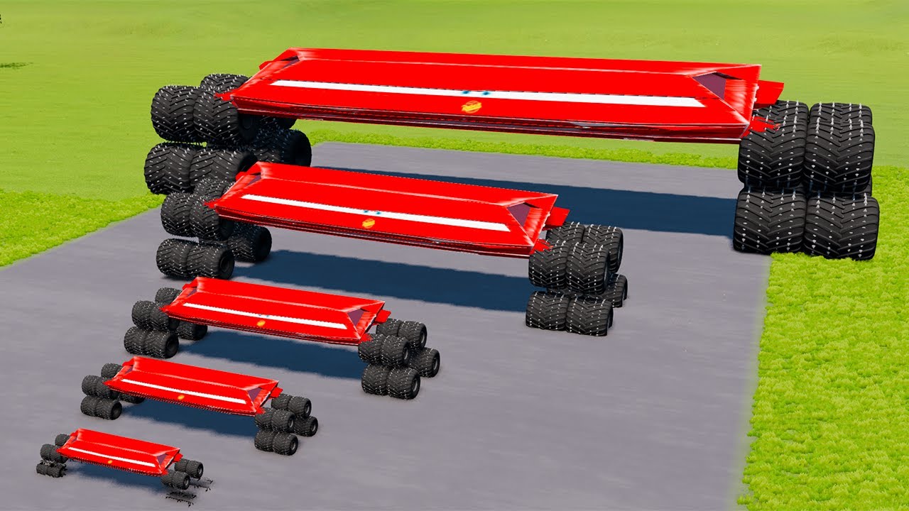 Big & Small Long Spiked Lightning McQueen Thorns vs Thomas Trains | BeamNG.Drive