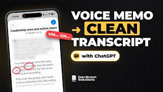 How to Turn an iPhone Voice Memo into a Clean Transcript with ChatGPT
