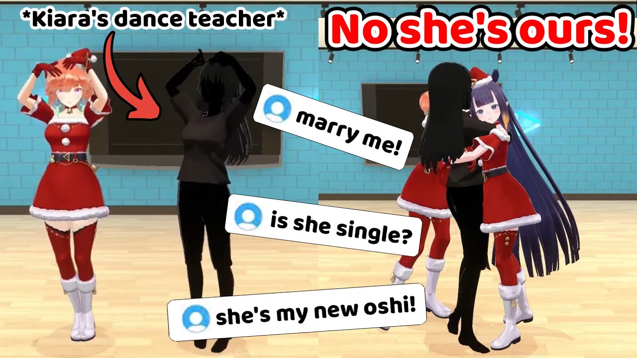 Kiara's Dance Teacher Appear and made Chat went Crazy! (Hololive)