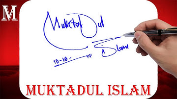 Muktadul Islam Name Signature Style - M Signature Style - Signature Style of My Name Muktadul Islam
